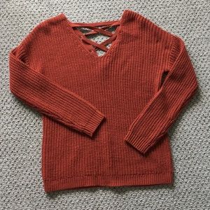 burnt orange sweater